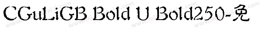 CGuLiGB Bold U Bold250字体转换